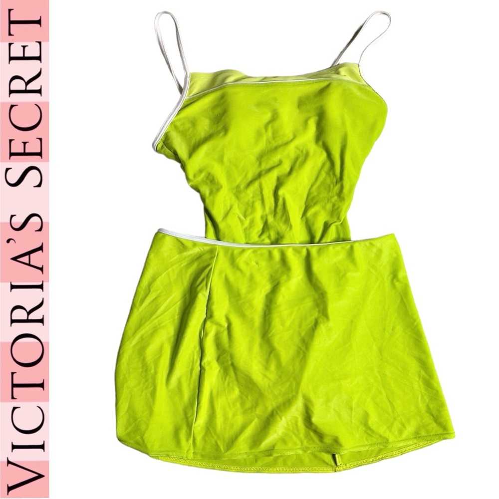 Victoria’s Secret Vintage 90s Set Neon Green One Piece & Cover-up 34D & Medium